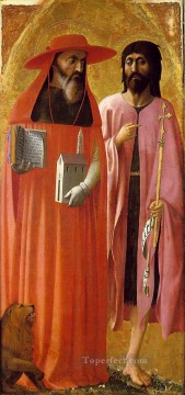  Masaccio Art Painting - St Jerome and St John the Baptist Christian Quattrocento Renaissance Masaccio